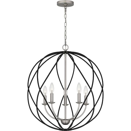 Quoizel Bryn Pendant 5 Lights Antique Nickel BYN2824AN